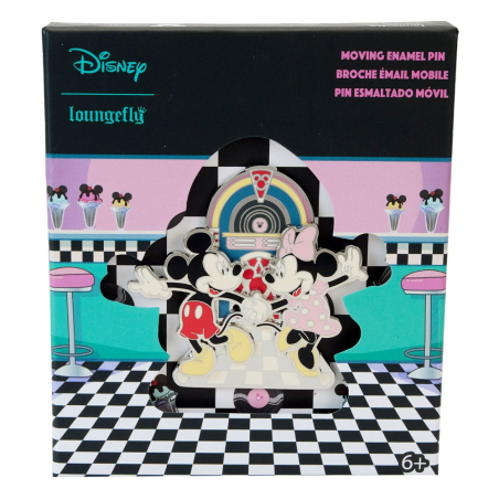  Disney pin's émaillé avec partie mobile Mickey & Minnie Date Night 8 cm