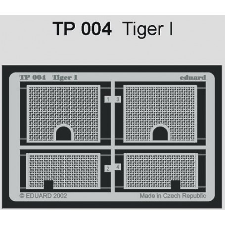 Kits de superdétail pour véhic grilles de Pz.Kpfw.VI Tiger I (pour maquettes Tamiya)