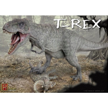  1/32 T-Rex Dinosaur w/Baby Triceratops